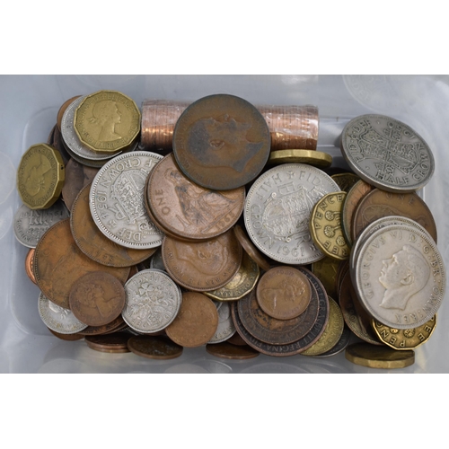 165 - Two Tubs of Assorted UK and Worldwide Coinage, Approx 1.3kg