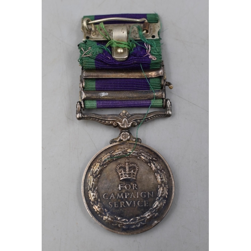 169 - Elizabeth II Campaign Service Medal with Northern Ireland and South Arabia Bars, awarded to 24003856... 