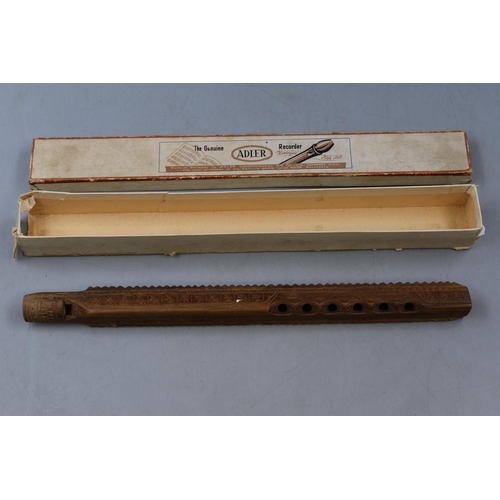 242 - Two Boxed Vintage Musical items to include Sonny Boy Harmonica and Adler Recorder