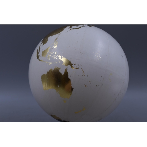 248 - Decorative Withe and Gold World Time Globe 8