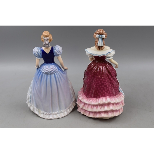 261 - Two Royal Doulton Lady Figures HN3648 Sweet Sixteen and HN3658 Charlotte (Tallest 8.5