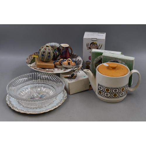 741 - A Mixed Selection To Include Bilton's Teapot, Royal Kendal ' Alex Williams Collection' Plates, Minia... 