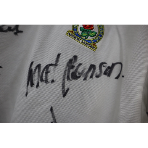 731 - A Signed Blackburn Rovers Polo Shirt, With Signatures for Early 2000's Blackburn Rovers Players Incl... 