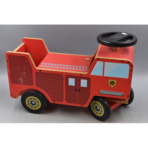 79 - Childrens Wooden Ride On Fire truck