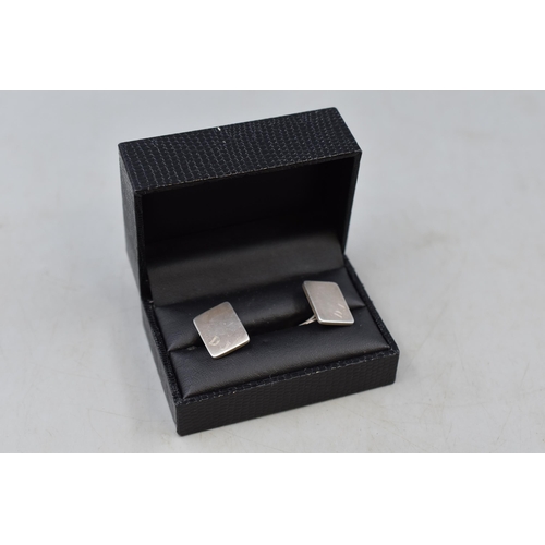 24 - Pair of Silver 925 Cufflinks Complete with Presentation Box