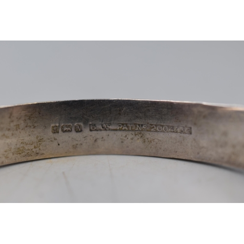 25 - Hallmarked Birmingham Silver Etched Bangle