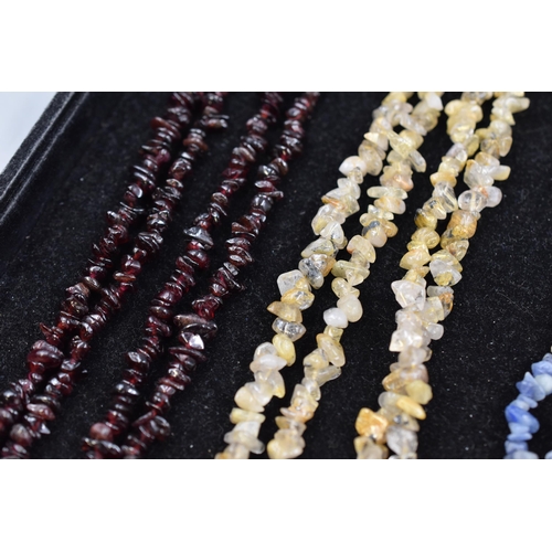 33 - Selection of 4 Vintage Gemstone Chip Necklaces