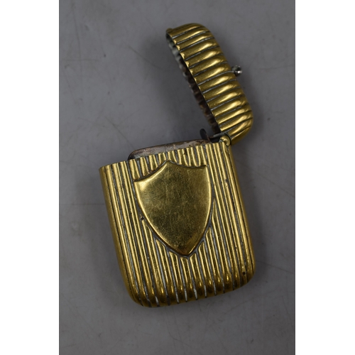 44 - Vintage Brass Vesta Case