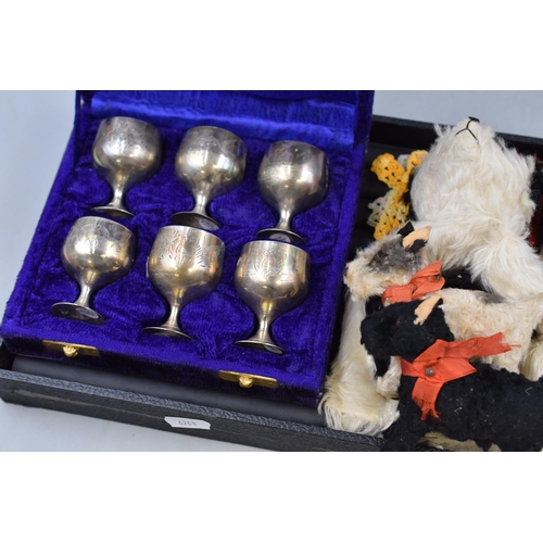 46 - A Mixed Selection To Include Silver Plated Goblets, Horse and Carriage Toys (One AF), Vintage Panda ... 