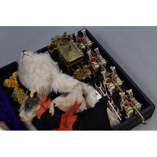 46 - A Mixed Selection To Include Silver Plated Goblets, Horse and Carriage Toys (One AF), Vintage Panda ... 