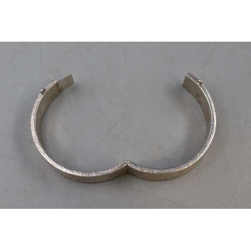 49 - Vintage Etched Silver 925 Bangle