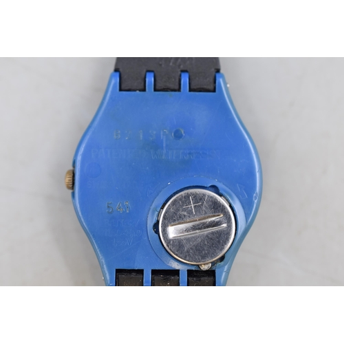 63 - Swatch Day / Date Watch with Rubberised Strap (Working)