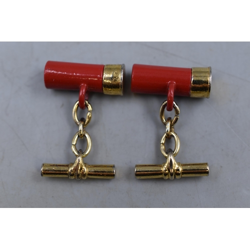 79 - Pair of Shotgun themed Cufflinks