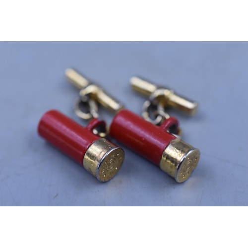 79 - Pair of Shotgun themed Cufflinks