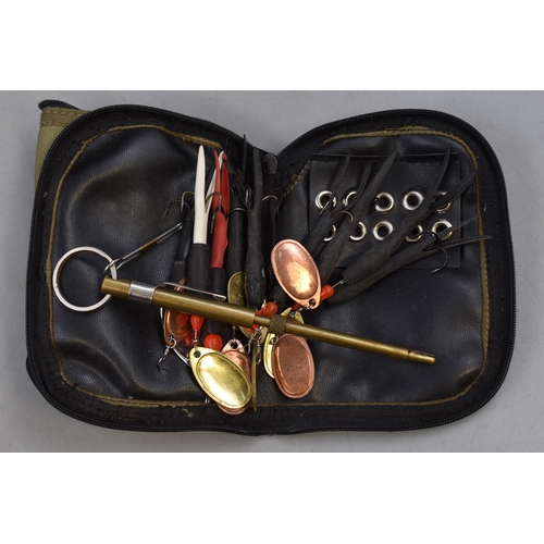 383 - A Selection of Fishing Accessories. Includes Flies, Rubber Tail Spinners and Other