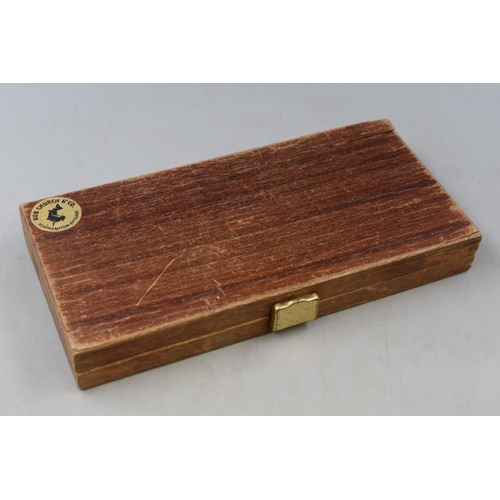 384 - A Wooden Box, Containing a Large Selection of Fishing Flies