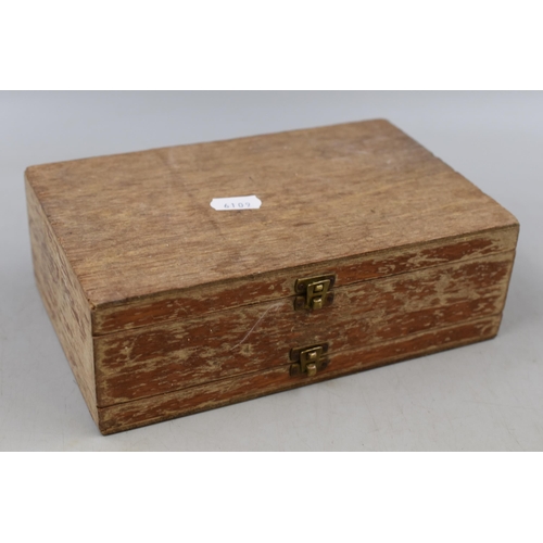 385 - A Wooden Box, Containing a Large Selection of Fishing Flies