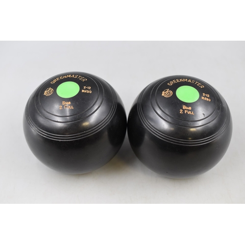 396 - Pair of Greenmaster 2 Full Bias Lawn Bowls