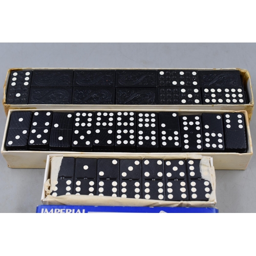 405 - Two Sets of Double Nine Dominoes and a Imperial Double Six Set all in original Boxes