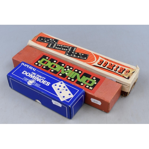 405 - Two Sets of Double Nine Dominoes and a Imperial Double Six Set all in original Boxes