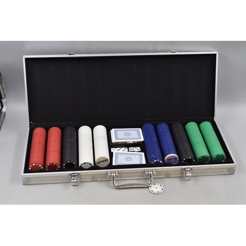 412 - Cased Poker Set with Cards and Chips