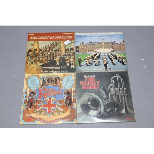 422 - Large Collection Of Pre-Owned Brass Band and Marching Vinyl LP's to Include Brighouse and Rastrick B... 