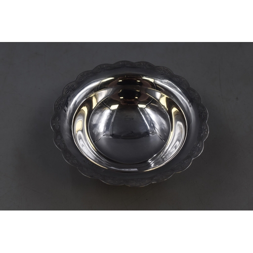 28 - A Hallmarked Birmingham Silver Footed Bowl, By Barker Ellis Silver Co. Circa 1989, Approx 5.5