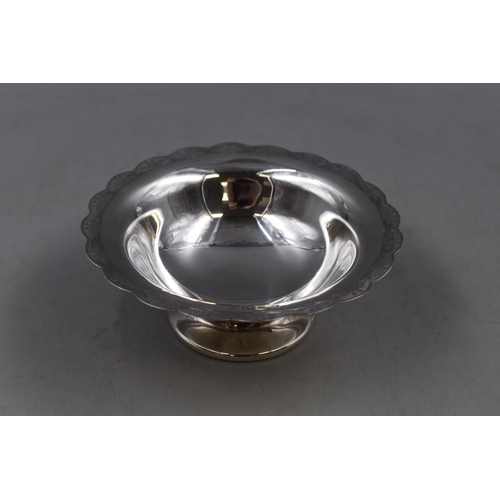 28 - A Hallmarked Birmingham Silver Footed Bowl, By Barker Ellis Silver Co. Circa 1989, Approx 5.5