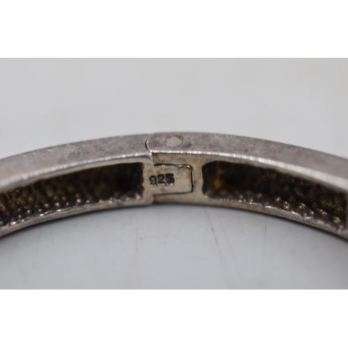 58 - Silver 925 Clear Stoned Bangle