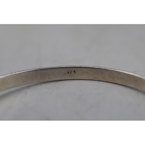 59 - Silver 925 Blue Stoned Bangle