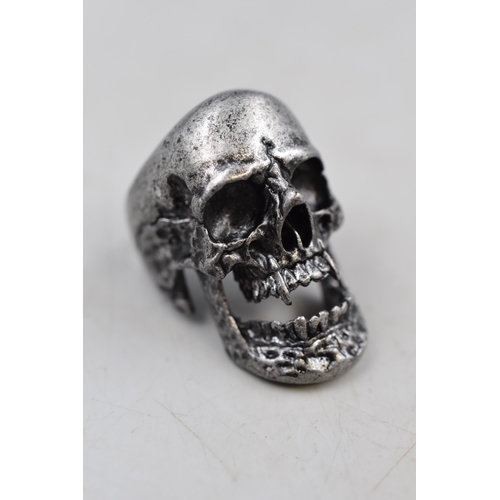 70 - Stainless Steel Skull Ring (Size Y)