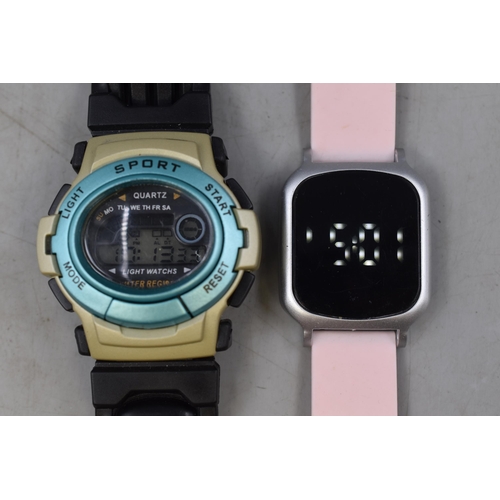 104 - Two Digital Watches including Sport and Touch Screen (Both Working)