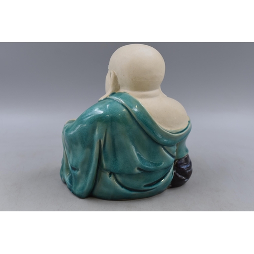 256 - Glazed and Matt Finished Buddha Figure (10