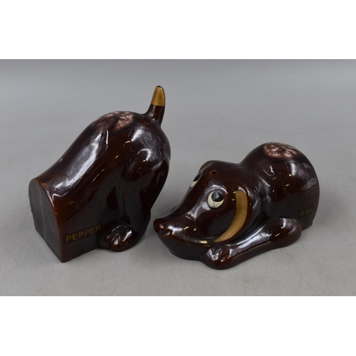 258 - Mid Century Dog themed Salt & Pepper Set