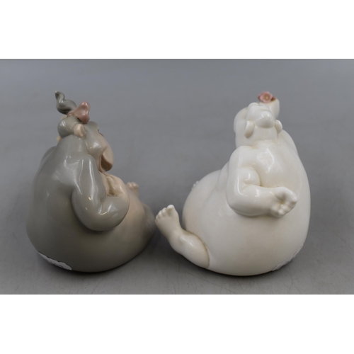 259 - Two Nao by Lladro Porcelain Monkeys including as Beautiful as you