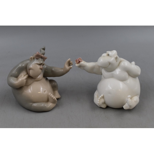 259 - Two Nao by Lladro Porcelain Monkeys including as Beautiful as you