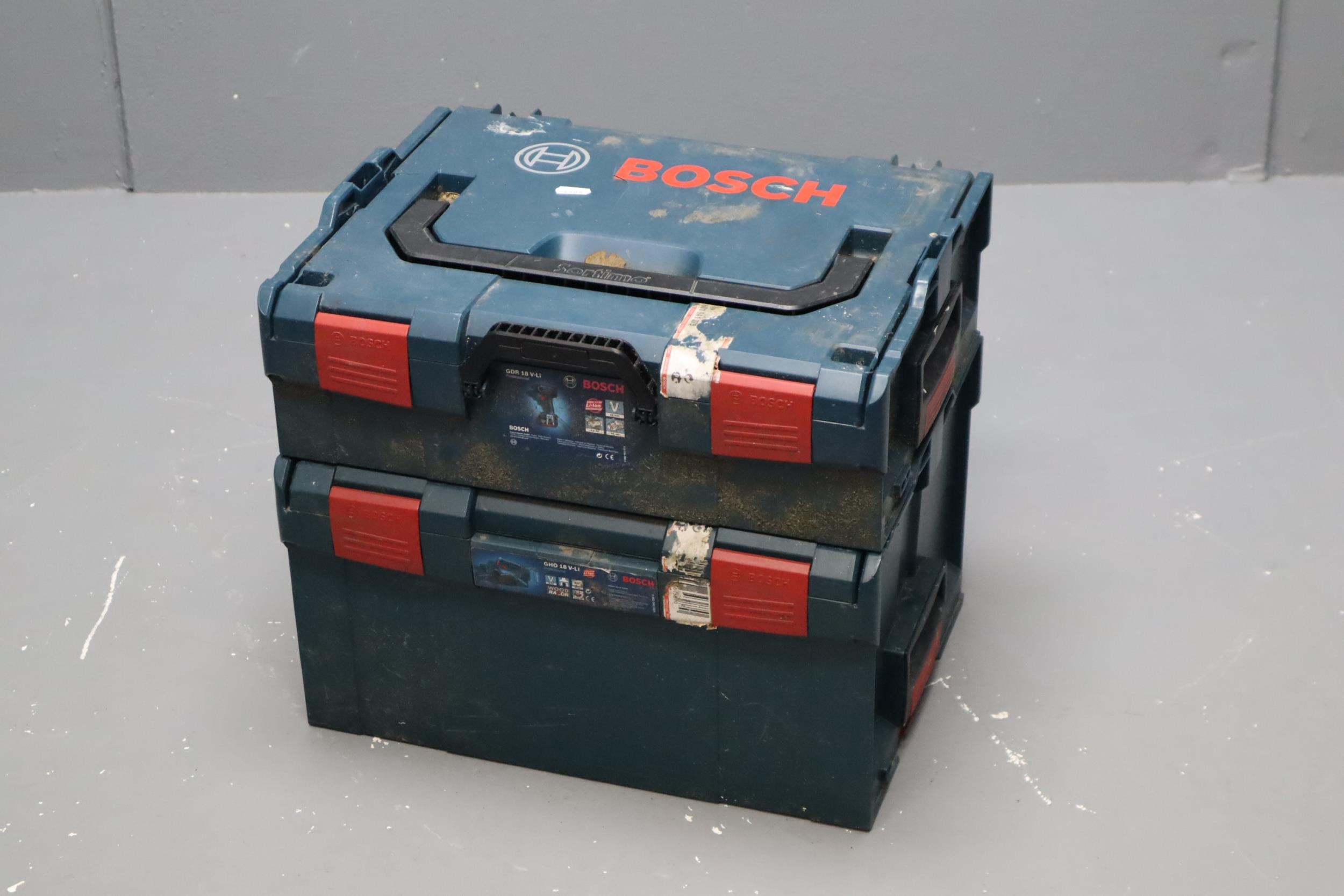 Two Bosch Stackable Tool Boxes