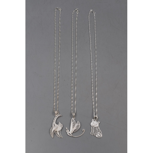 Silver on sale animal pendants