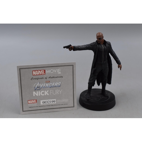 121 - Boxed Marvel Avengers Nick Fury Statue with Certificate of Authenticity