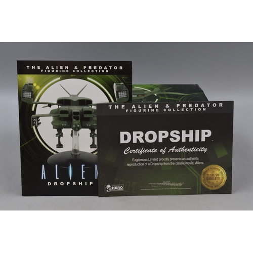 141 - Eaglemoss Hero Collector Aliens Dropship 02 with Die-Cast Base and Original Packaging