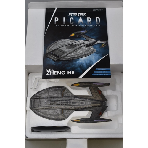 146 - Eaglemoss XL Star Trek PICARD U.S.S. Zheng He NCC-86505 with Die-Cast Base and Original Packaging