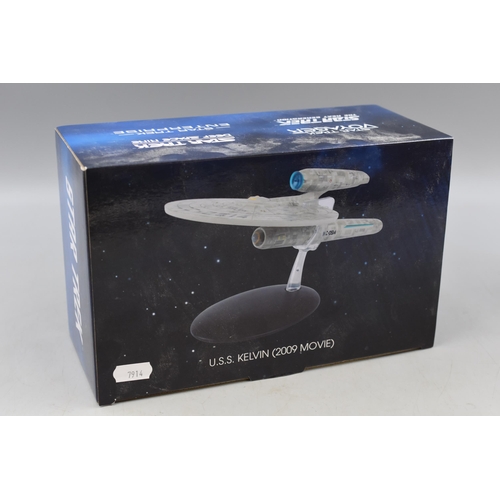 147 - Eaglemoss XL Star Trek U.S.S. Kelvin (2009 Movie) with Die-Cast Base and Original Packaging