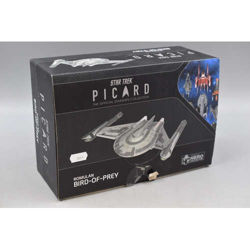 148 - Eaglemoss XL Star Trek PICARD Romulan BIRD-OF-PREY in Original Packaging