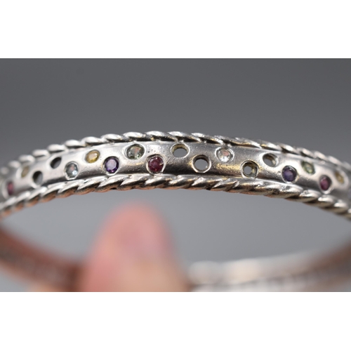 21 - Silver 925 Bangle Complete with Presentation Box (a/f)