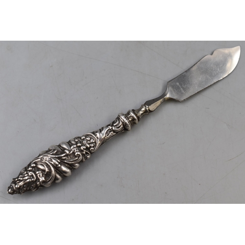 28 - Hallmarked Birmingham Silver Handled Knife