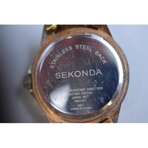 78 - Three Sekonda Quartz Watches (All Working)