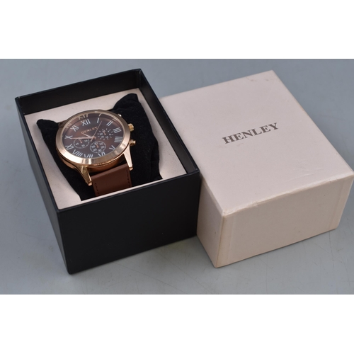 82 - Henley Quartz Watch in Original Box (Working)