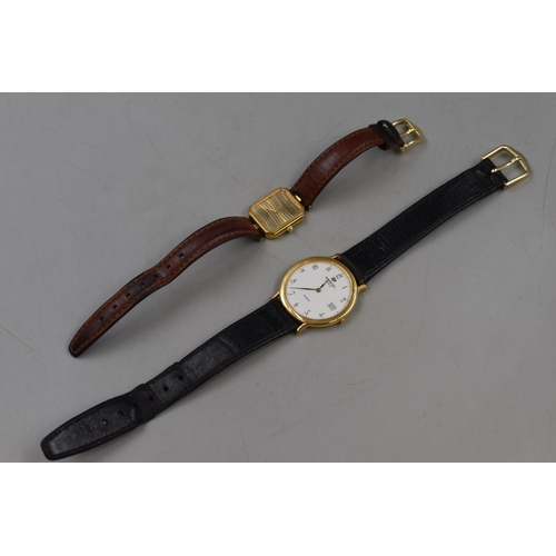 89 - Two Raymond Weil Watches with Leather Straps (Both Working)