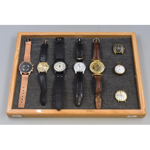 90 - Selection of 5 wrist Watches, Pocket Watch and Watch Head including Oriosa, Citron, Geneva and More ... 