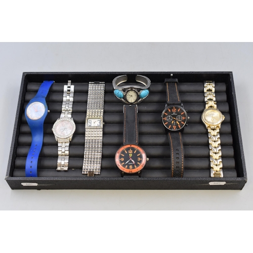 91 - Selection of 7 Watches including Ice, GT, Sole and More